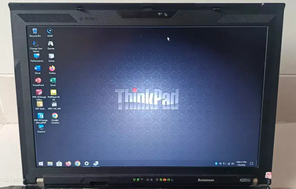 Lenovo thinkpad x201i core i3 ram 4gb internal 320gb minus baterai