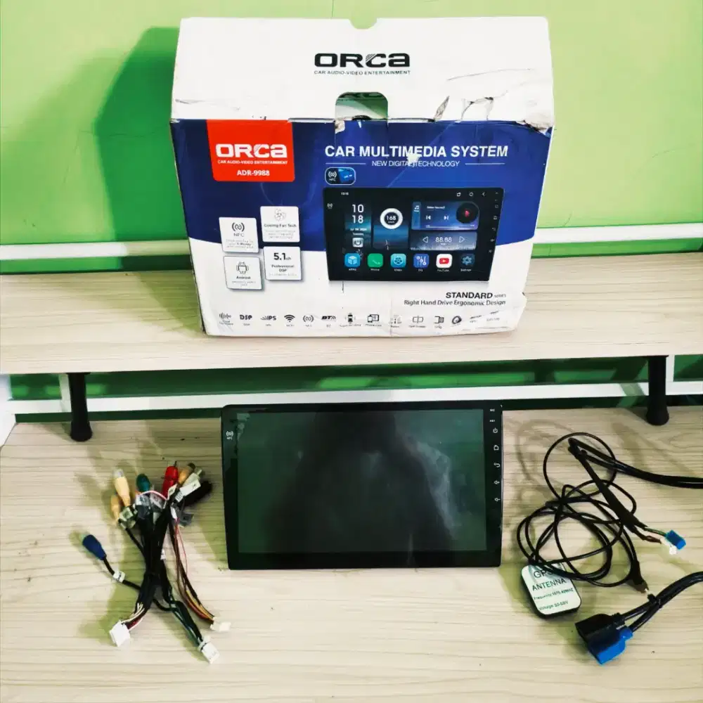 Headunit orca adr-9888 128gb 10 inch android auto carplay audio mobil