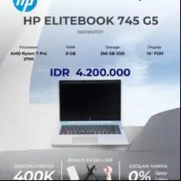 HP ELITEBOOK 745 G5 AMD RYZEN 7 PRO 2700 RAM 8GB SSD 256GB