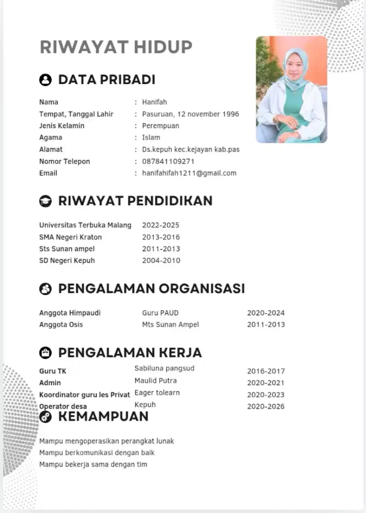Part time apa saja