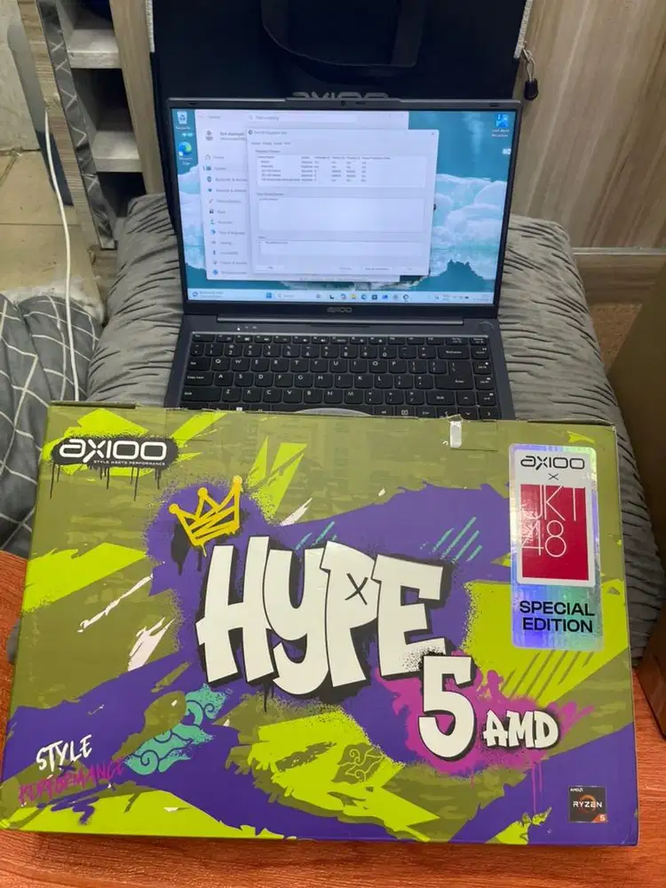 LAPTOP AXIO HYPE 5 14 ryzen 5 ram 16gb/256GB bekas fulset original