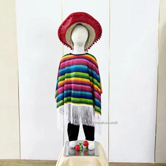 Kostum Mexico Rainbow Baju Negara Mexican Sombero UN Day