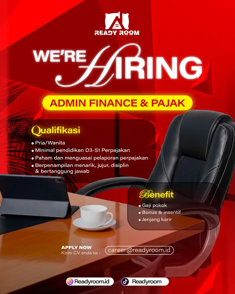 WE'RE HIRING | ADMIN FINANCE & PAJAK