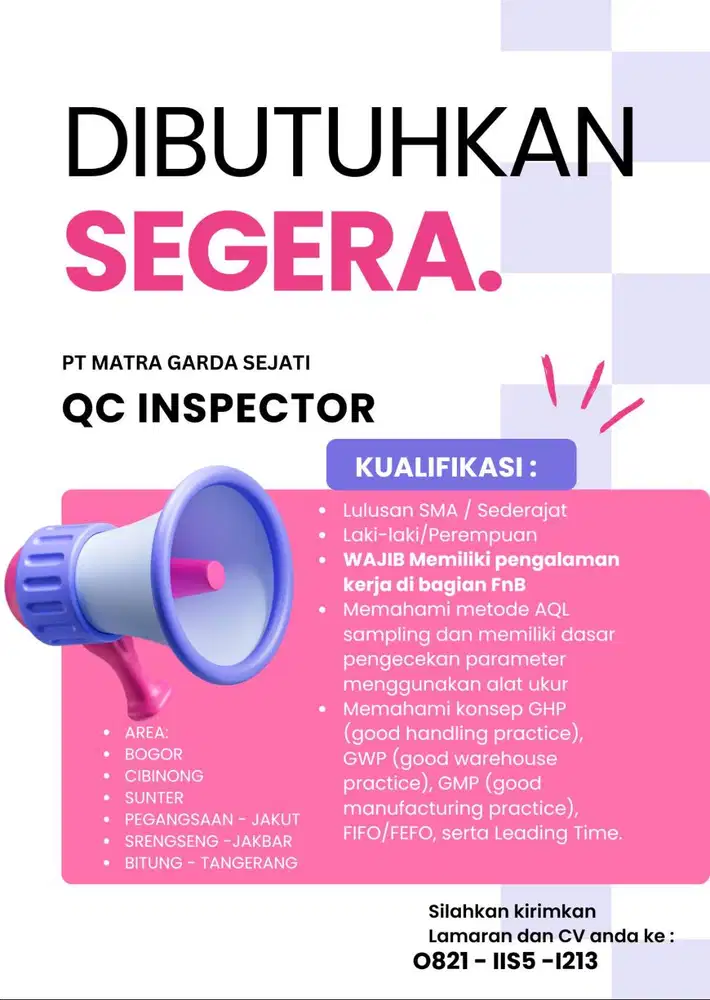 LOKER QUALITY CONTORL INSPECTOR