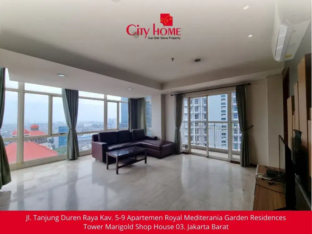 Disewa - 3+1 BR Furnished Royal Mediterania Garden Apt at Podomoro City
