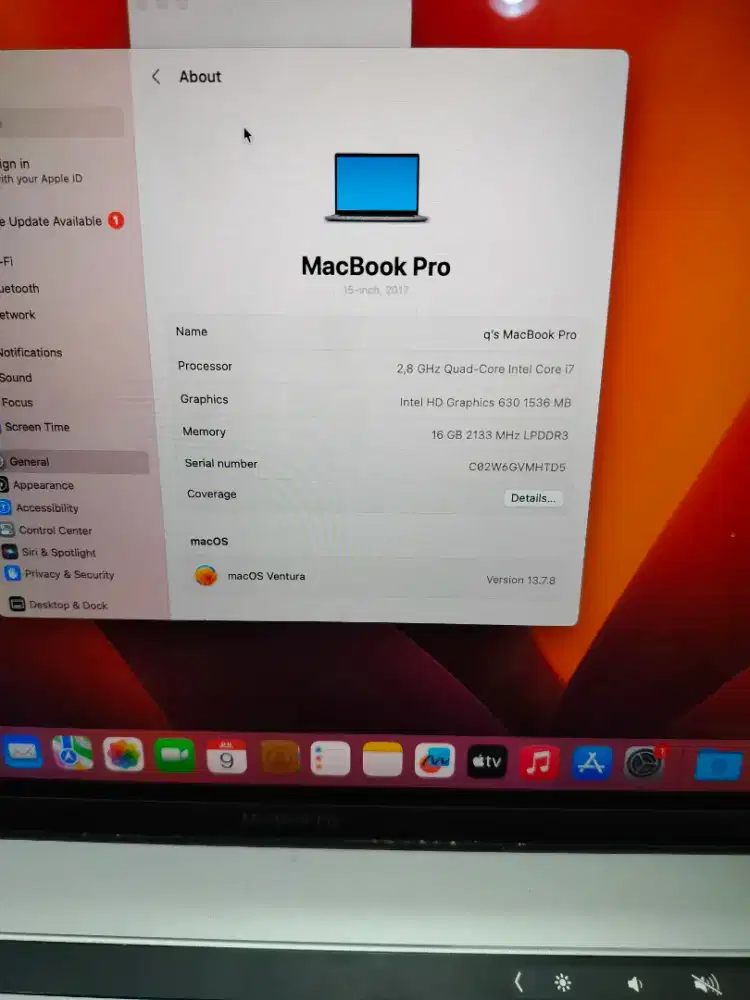 Macbook pro 15inch 2017 tochbar