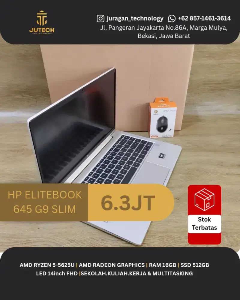 HP ELITEBOOK 645 G9 SLIM RYZEN 5(5000Series) RAM 16GB
