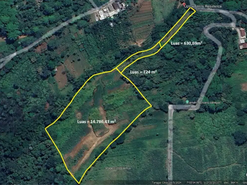 DIJUAL TANAH 1,4 HEKTAR DI TLEKUNG BATU