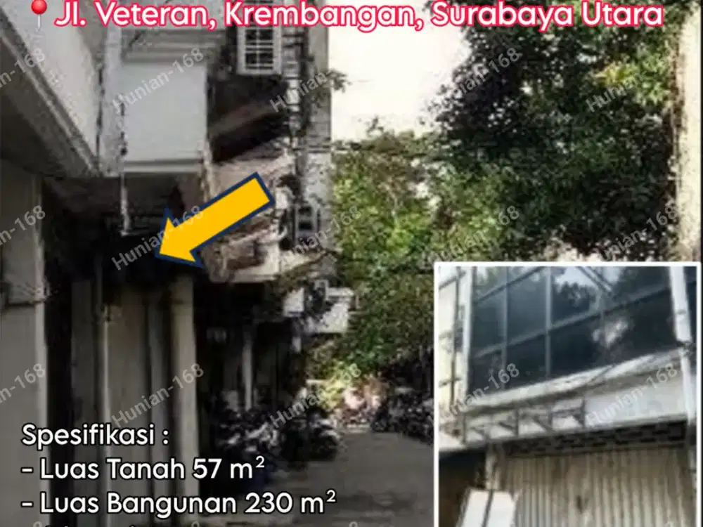 Jual Ruko Veteran Krembangan Surabaya Utara Perak Kebon Rojo Pahlawan Gemblongan Kalimati Wetan Kulon Pabean Indrapura