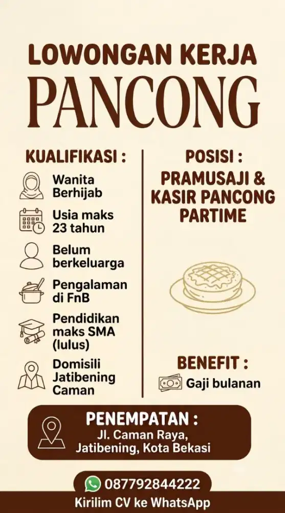 Pramusaji dan kasir partime