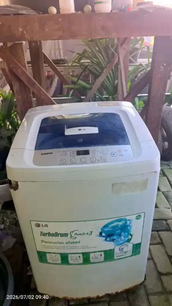 Mesin cuci lG top loading kapasitas 10kg siap pakai