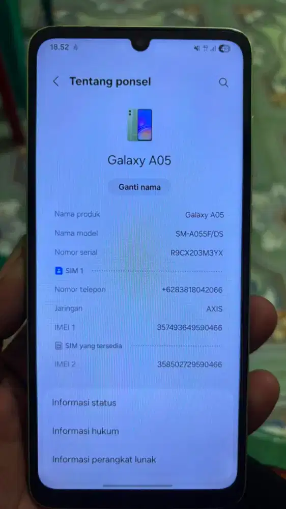 Samsung A05 RAM 4/64