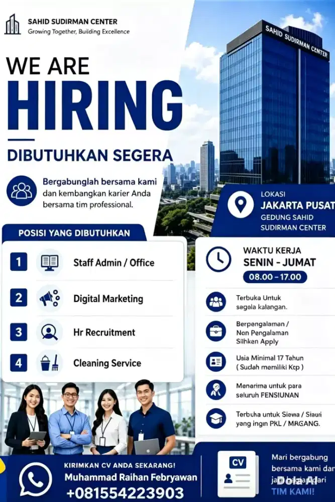 Segera butuhkan lowongan pekerjaan