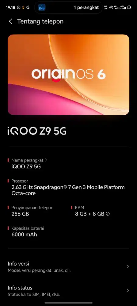 Jual cepat Iqoo z9 5g