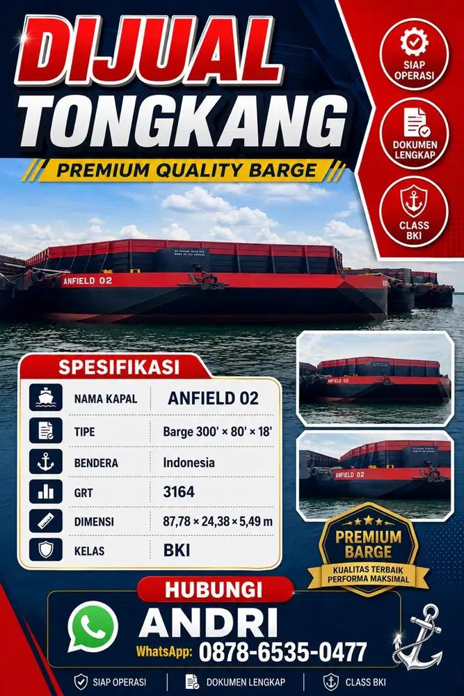 JUAL KAPAL TONGKANG