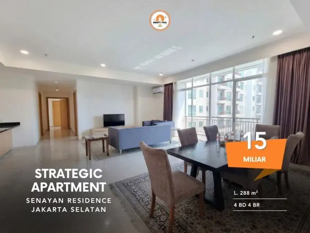 Apartment siap huni Senayan Residence semi penthouse dengan view 180^ lapangan golf