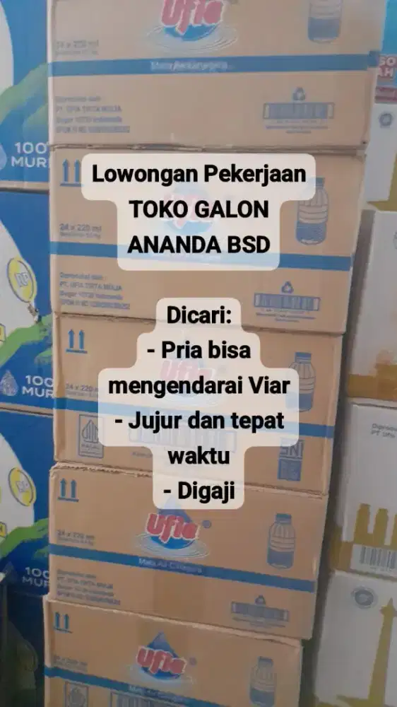 Driver Viar Toko Galon Ananda BSD