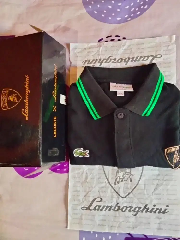 Baju polo lacoste x lamborghini