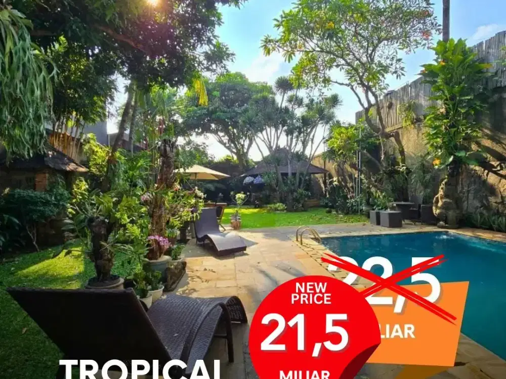Rumah Tropical Bergaya Balines,di Pejaten, Jakarta Selatan