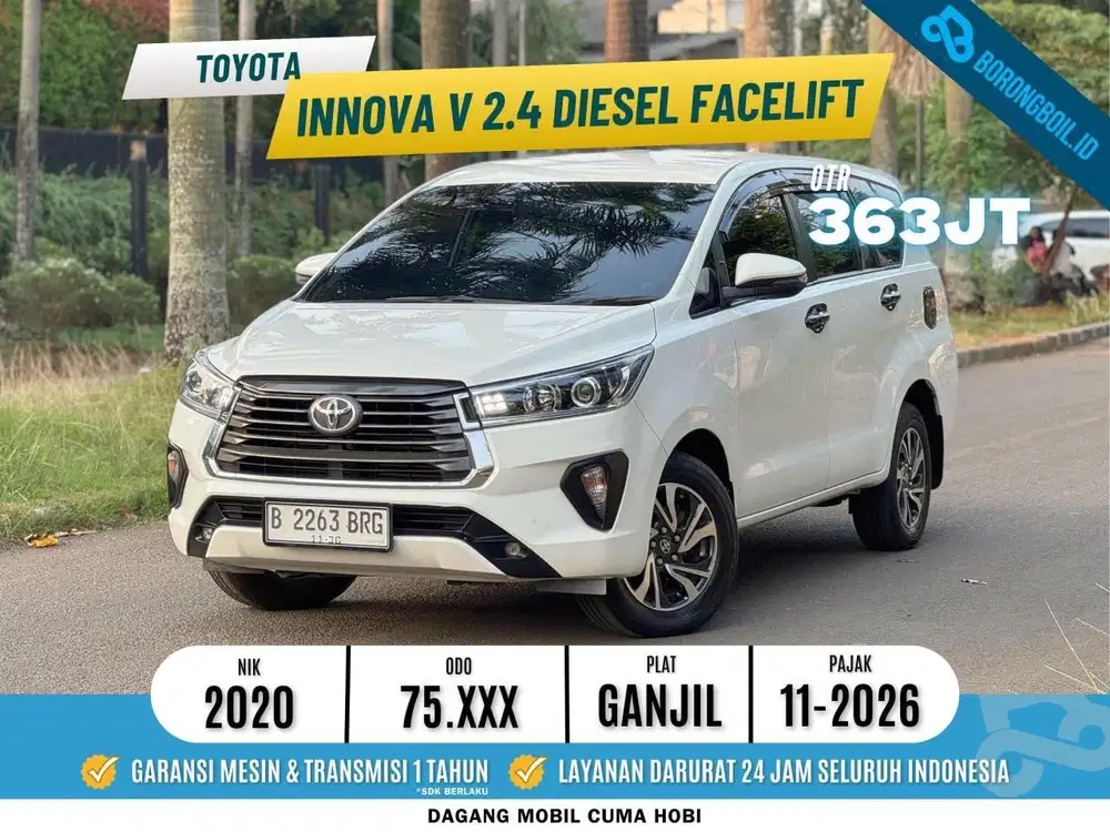 TERMURAH!!INNOVA 2.4 V DIESEL AT 2020 PUTIH FAVORIT