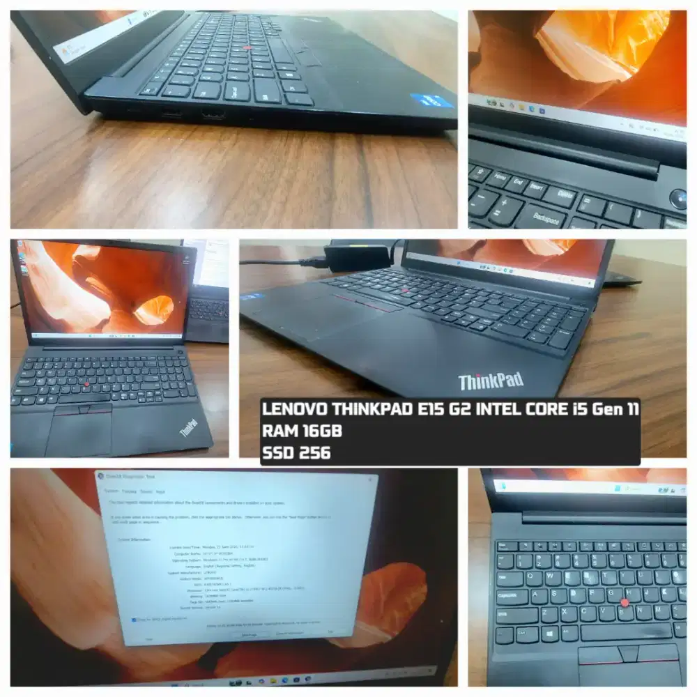 LAPTOP LENOVO E15 G2 INTEL CORE i5 GEN 11 RAM 16 SSD 256