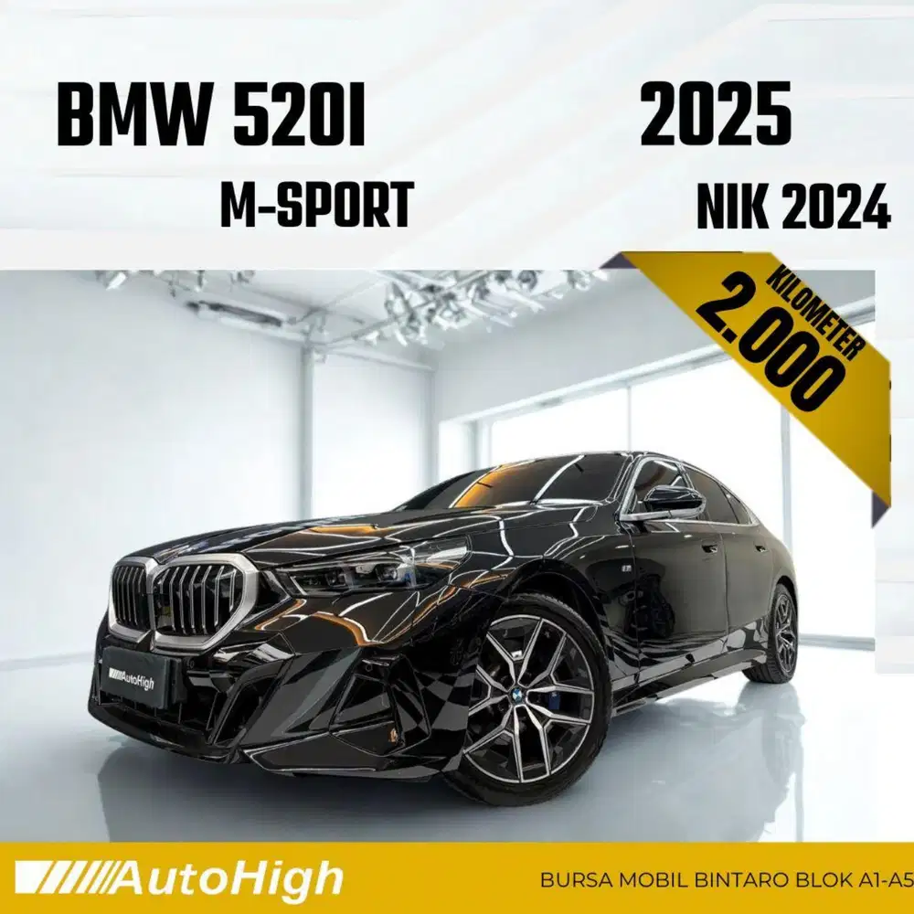 DP10% [Km2.000] 520i M-Sport 2024 Black Reg 2025 #AUTOHIGH