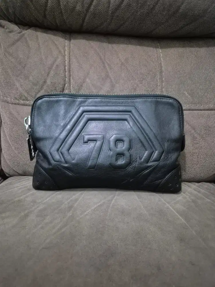 Clutch / pouch Philipp plein autentik..like new..made in switzerland