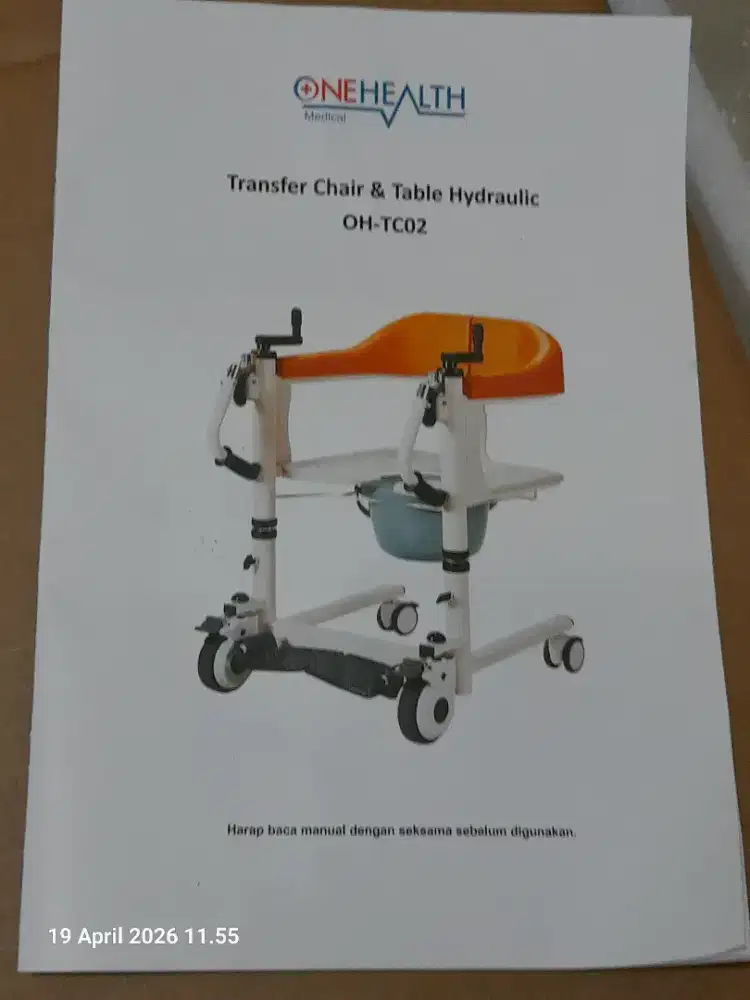 Jual Kursi roda transfer hidrolik One Health OH-TC02 second 99%