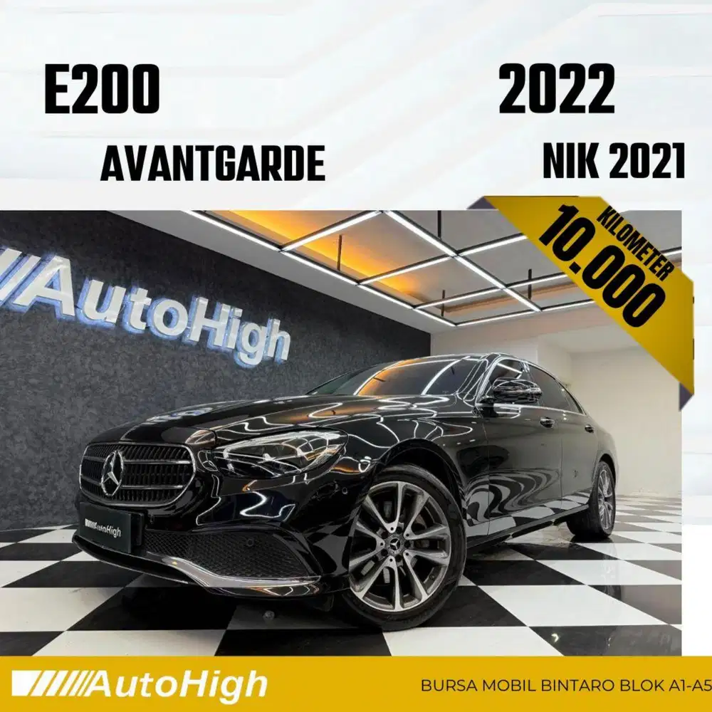 DP10% [Km10.000] E200 Avantgarde 2021 Black Reg 2022 #AUTOHIGH