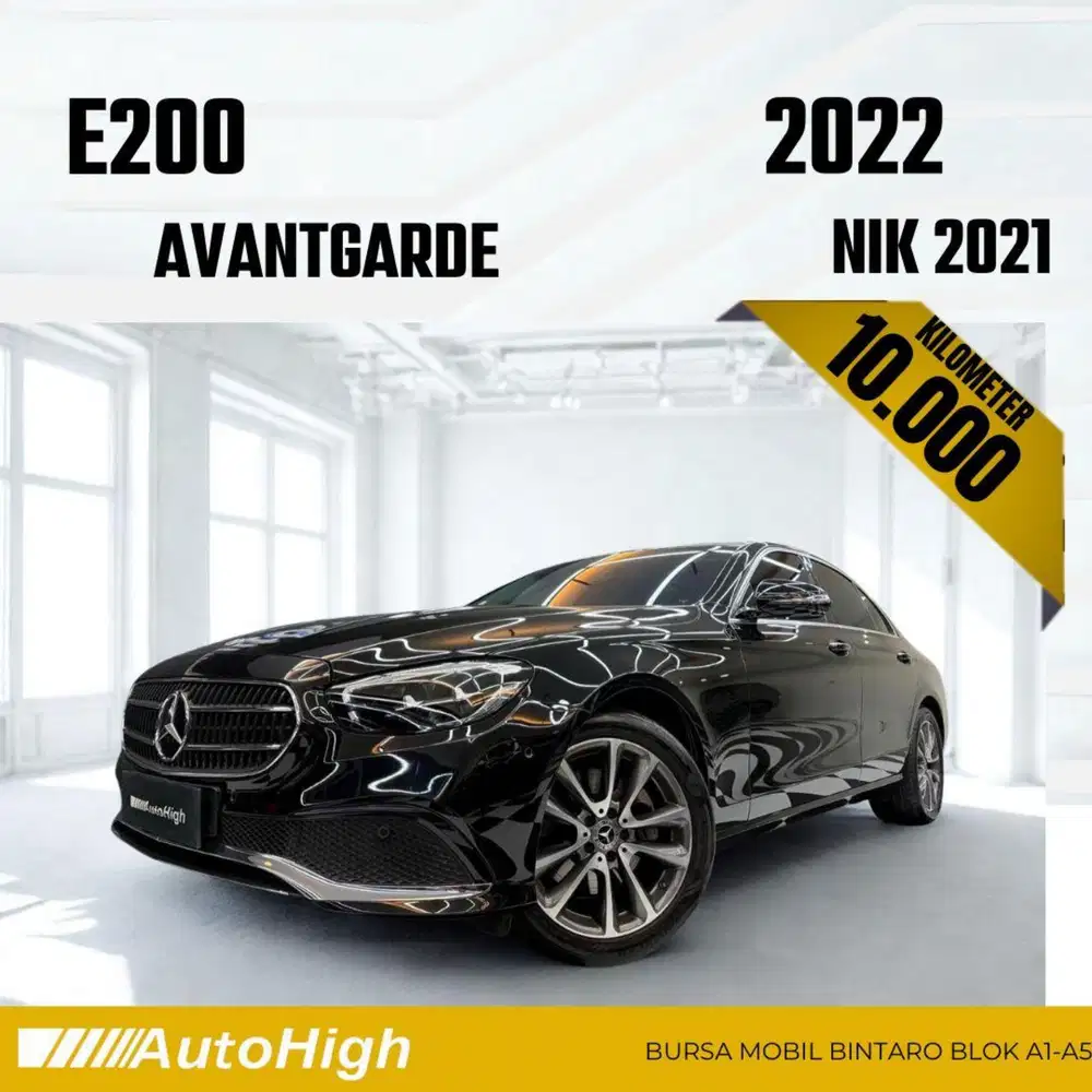 DP10% [Km10.000] E200 Avantgarde 2021 Black Reg 2022 #AUTOHIGH