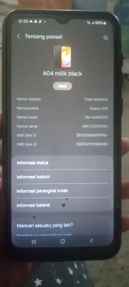 Samsung A04 Black