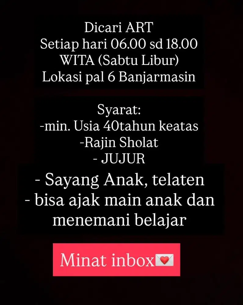 Dicari ART JUJUR