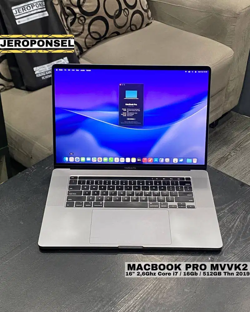 MACBOOK PRO MVVK2 2019 16” i7 16/512Gb SPACE GRAY DUAL VGA CC RENDAH M