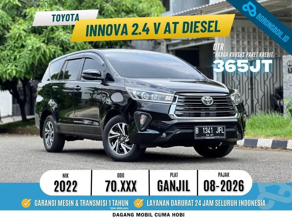 TERMURAH!!INNOVA 2.4 V DIESEL  AT 2022  HITAM FAVORIT
