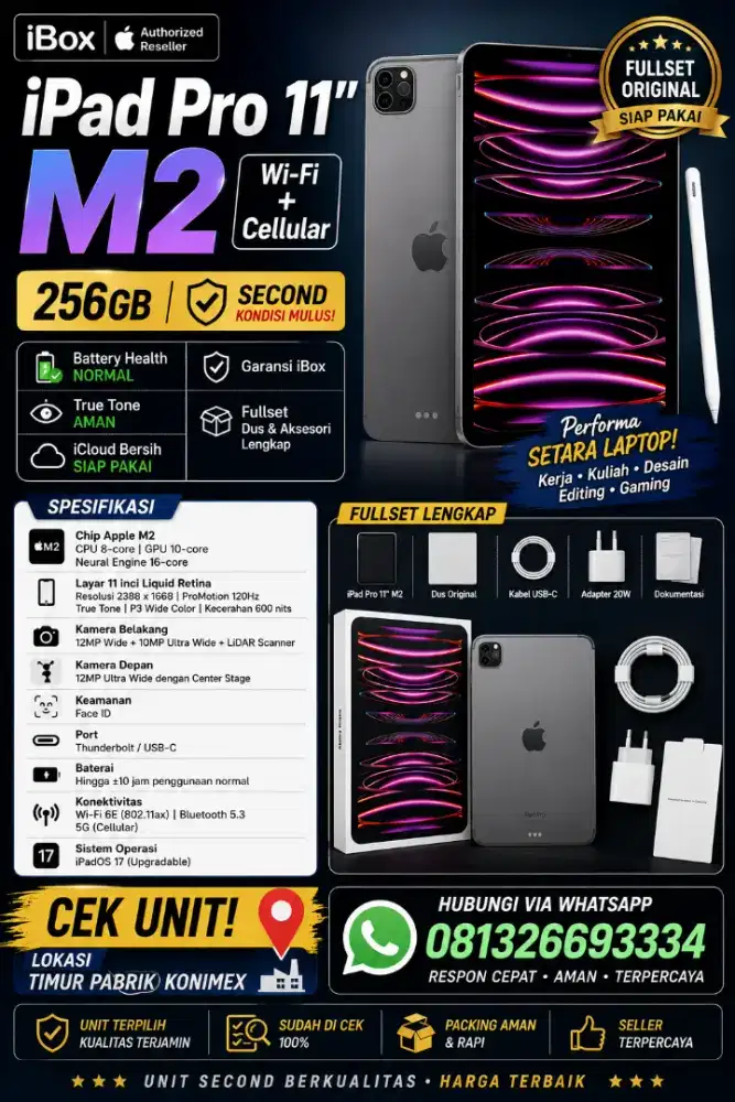 Ipad 11 pro M2 - 256 gb - Cell