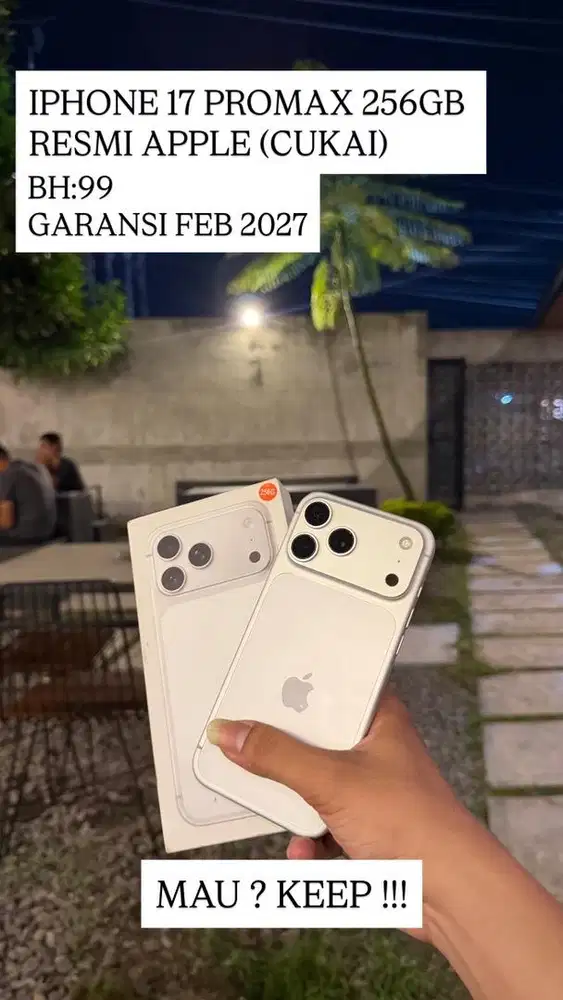 IPHONE 17 PROMAX 256GB RESMI APPLE (BEACUKAI)