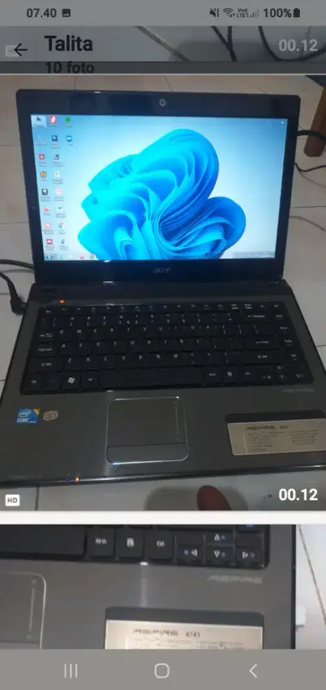 Jual cepat leptop second Acer Aspire 4741