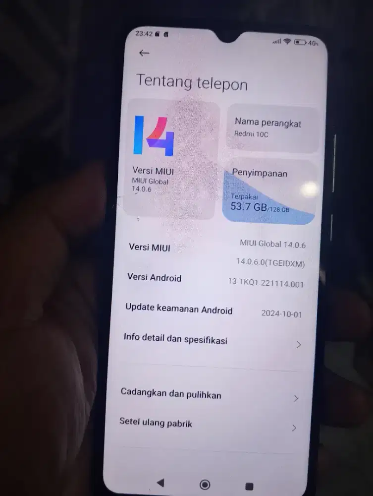 Redmi 10c ram 4/128