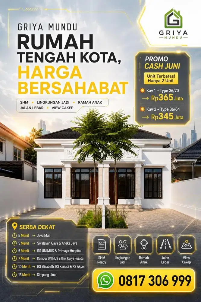 Rumah dekat java mall Unimus Undip