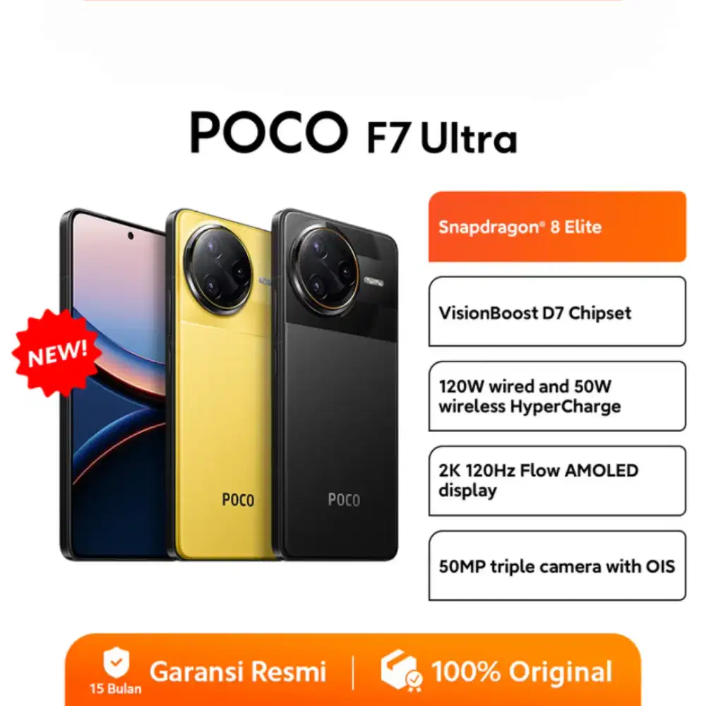 Poco F7 Ultra 5G 12/256 gb New Garansi Resmi