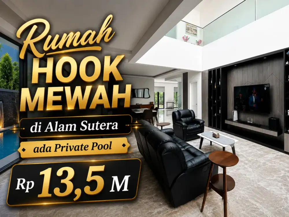 Rumah Mewah ada Kolam Renang, di Alam Sutera