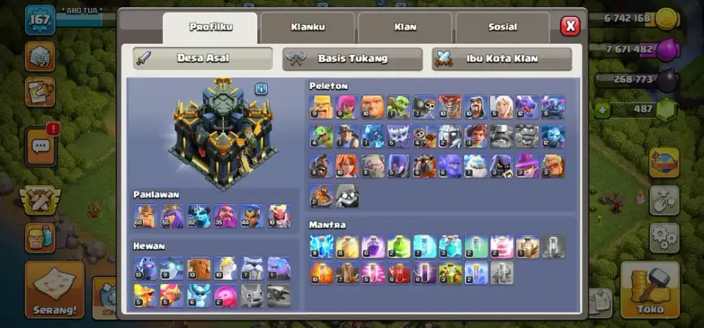 DIJUAL AKUN COC TH 17