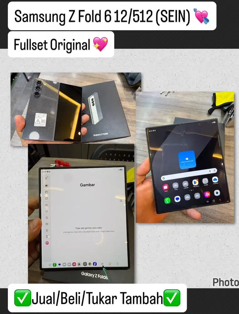 Samsung Zfold 6 12/512 Gb Crafted Black Resmi Sein