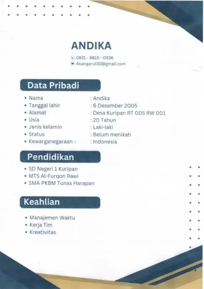 Info loker nya dong