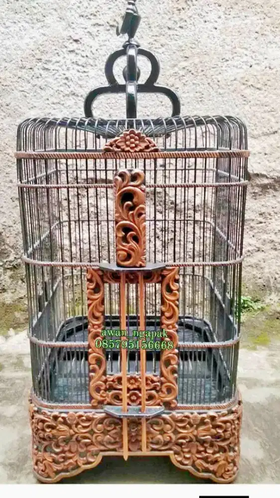 Sangkar full ukir kayu