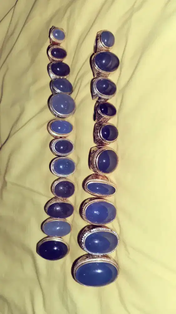 Dijual cincin batu biru mizone lavender spritus Baturaja