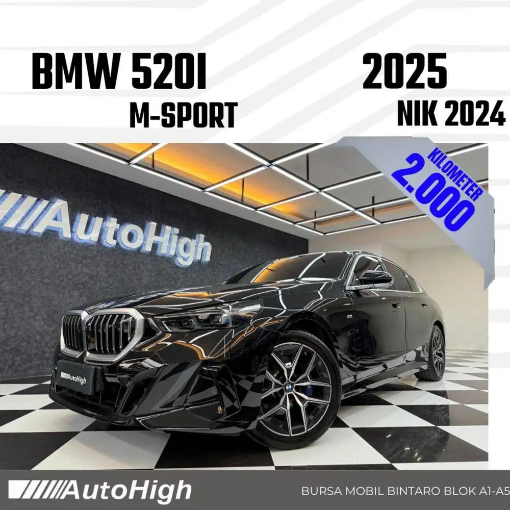 DP10% [Km2.000] 520i M-Sport 2024 Black Reg 2025 #AUTOHIGH