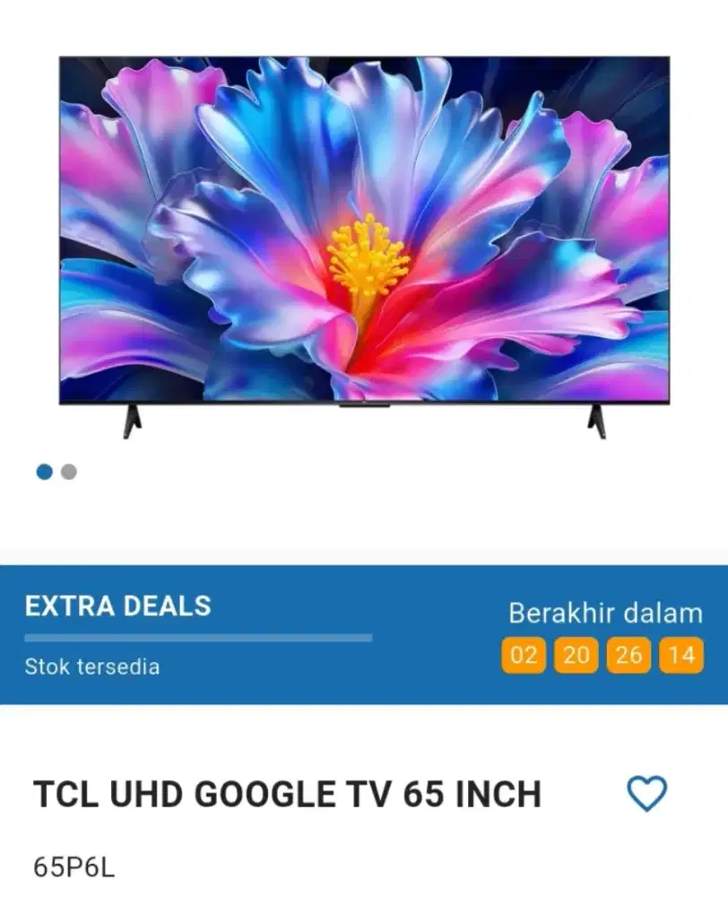 GOOGLE TV TCL 65 INCH