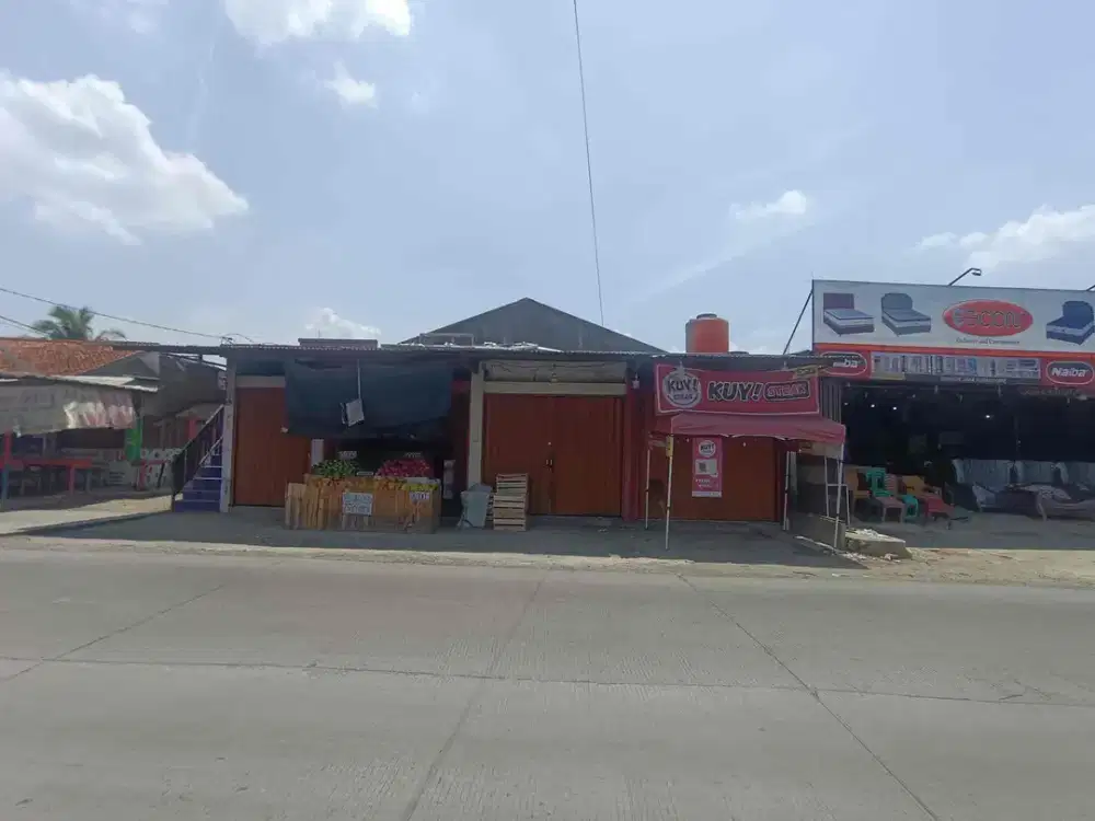 DI JUAL RUMAH MURAH BERIKUT 4 KIOS STRATEGIS DI JALAN RAYA UTAMA PASAR JENGKOL GUNUNG SINDUR KABUPATEN BOGOR