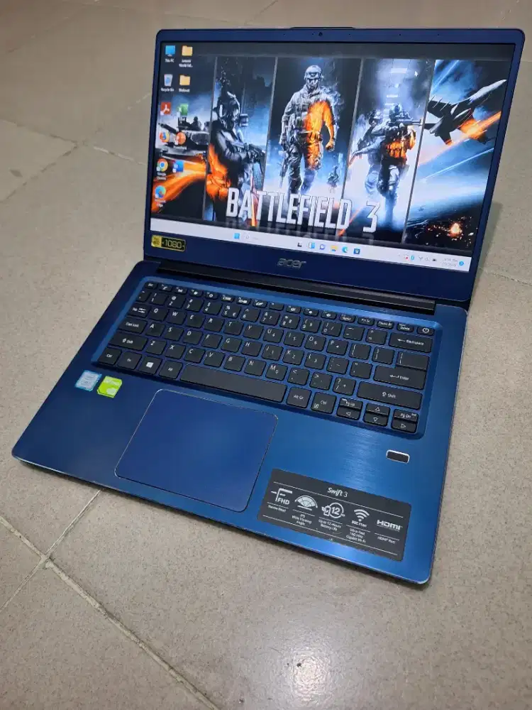 Bismillah di juam laptop acer swift core i7gen8 vga mx250 siap pakai